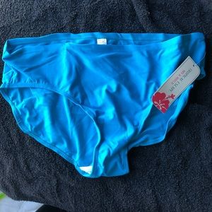 Tropical Escape women's blue swimsuit bottoms Size 12